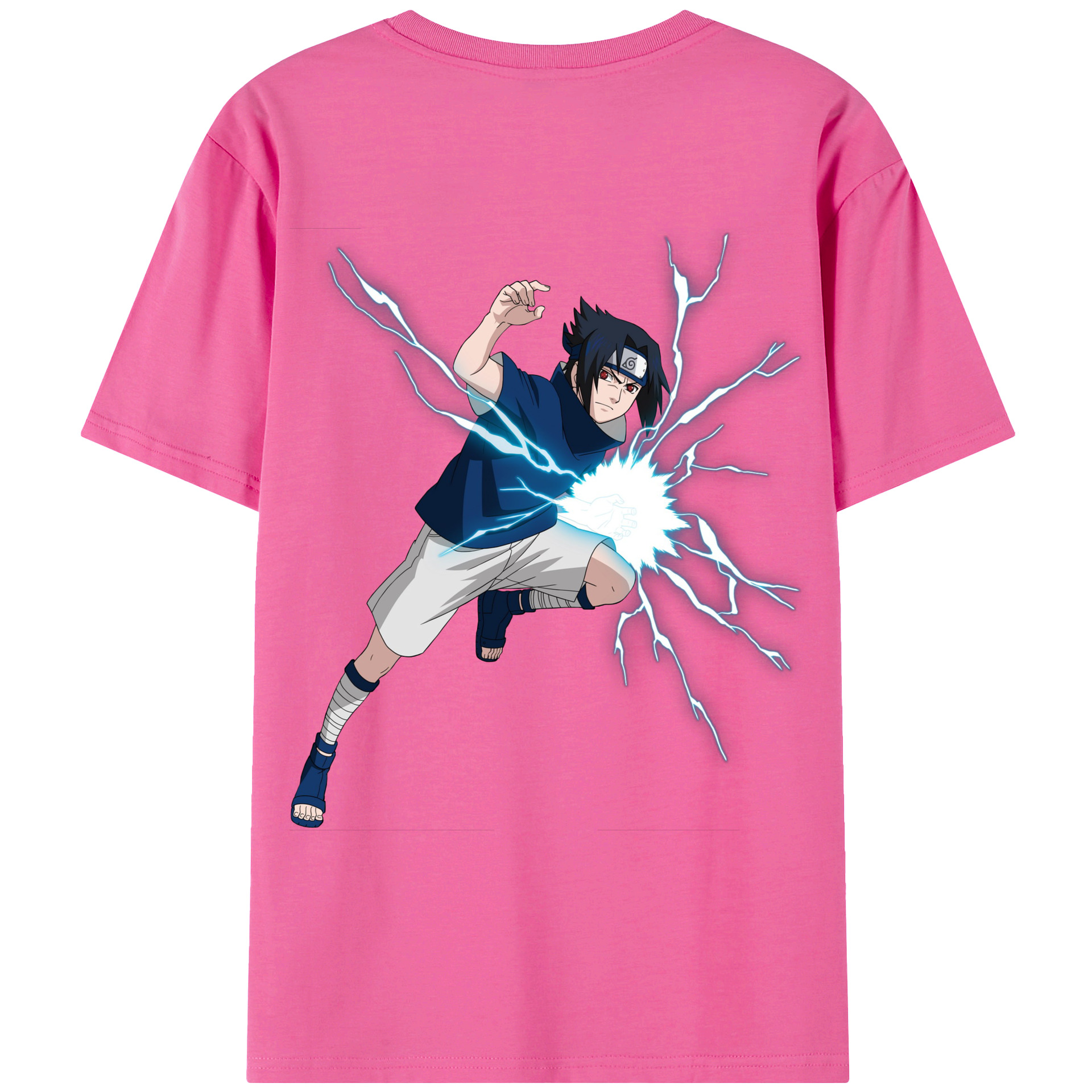 （画像用） NARUTO -ナルト- うちは サスケ Uchiha Sasuke レディース半袖Tシャツ(バックプリント)